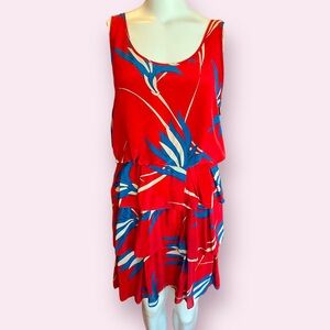 Anthropologie Silk Sariah Ribbon Grass Dress